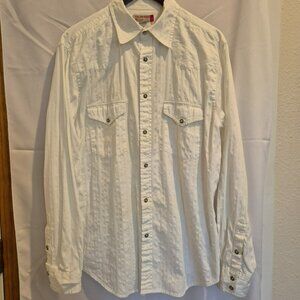 Guess Long Sleeve Pearl Snap Shirt